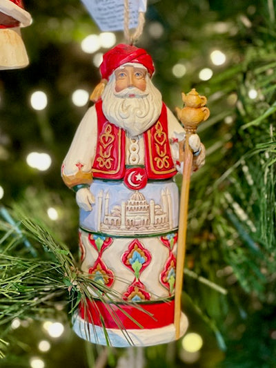 JIM SHORE HWC - TURKISH SANTA HANGING ORNAMENT 6015510