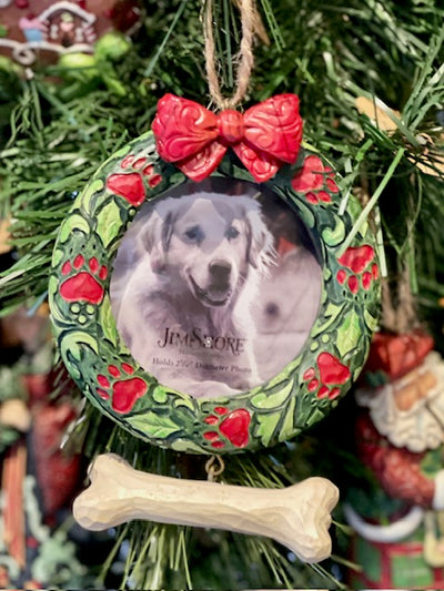 JIM SHORE HWC - DOG PET FRAME HANGING ORNAMENT 6015516