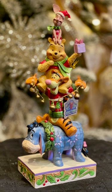 JIM SHORE DISNEY TRADITIONS - STACKED WINNIE THE POOH & FRIENDS 6015005