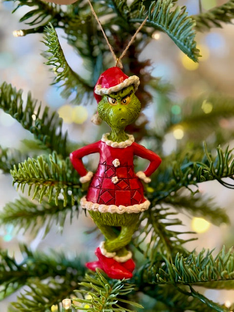 JIM SHORE GRINCH WITH HAND SON HIPS ORNAMENT 6017076