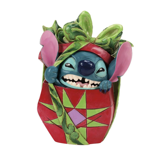 JIM SHORE DISNEY TRADITIONS STITCH TEARING PRESENT APART 6016884