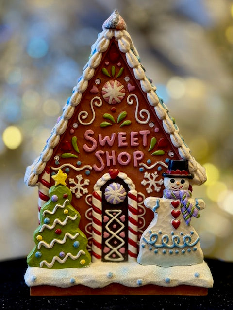 JIM SHORE GINGERBREAD CHRISTMAS GINGERBREAD LED SWEET SHOP 6017273
