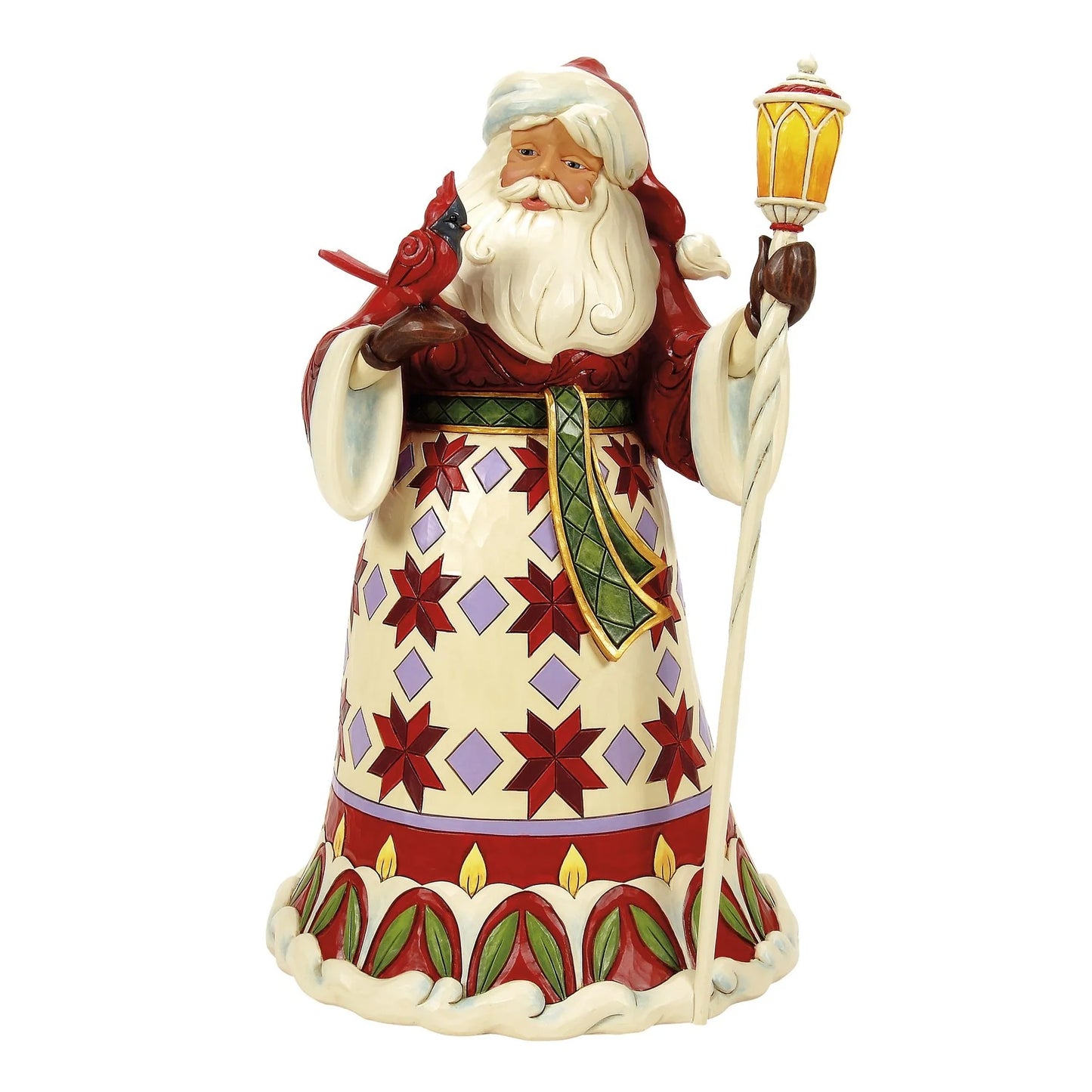 JIM SHORE HWC SANTA HOLDING CARDINAL 6017002