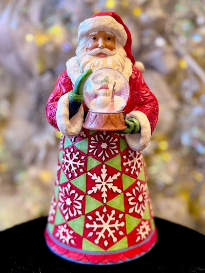 JIM SHORE HWC SANTA WITH GLOBE 6017003