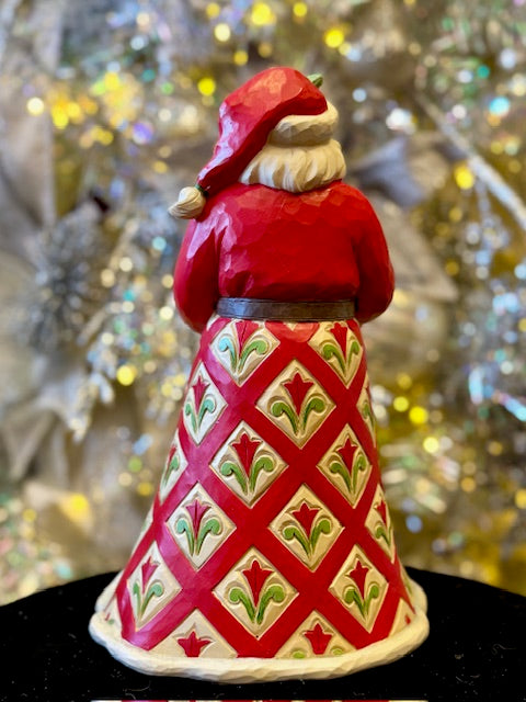 JIM SHORE CHRISTMAS AT THE LODGE SANTA WITH WREATH & SCENE 6017032