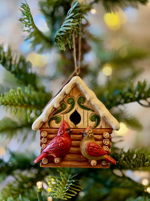 JIM SHORE HWC - CHRISTMAS AT THE LODGE CABIN ORNAMENT 6017040