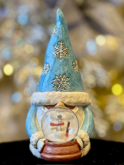 JIM SHORE HWC GNOME WITH MINI SNOWGLOBE 6017288