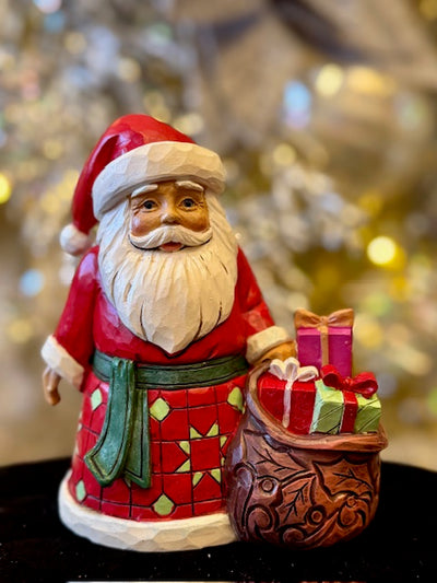 JIM SHORE PINT SIZED SANTA WITH TOY BAG 6017296