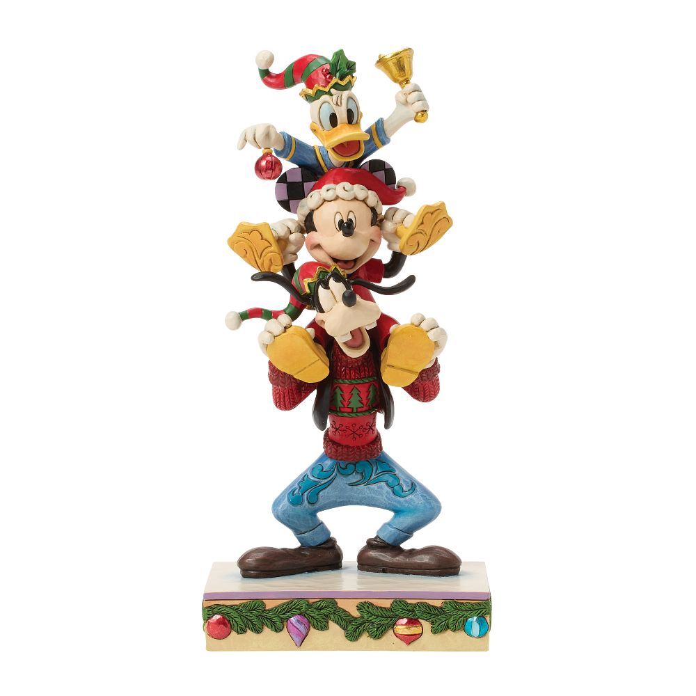 JIM SHORE - DISNEY TRADITIONS - MICKEY & FRIENDS A HOLIDAY PILE UP 6018706