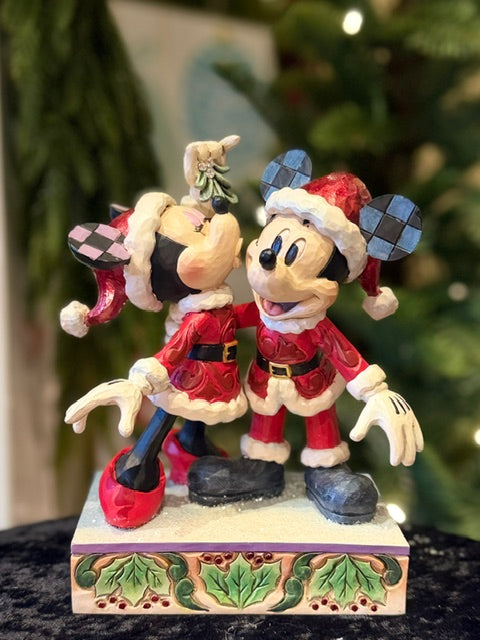 JIM SHORE - DISNEY TRADITIONS - MICKEY AND MINNIE MISTLETOE