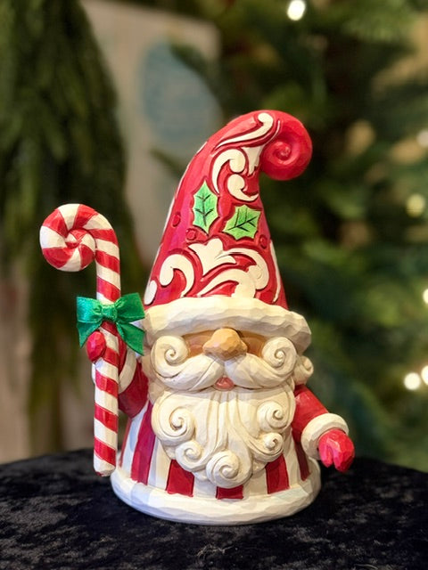 JIM SHORE HWC - GNOME WITH LARGE CANDY CANE SWIRLS & TWIRLS 6018888