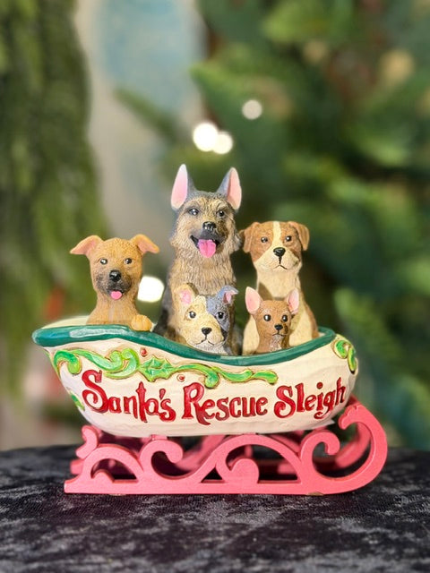 JIM SHORE HWC - SANTA'S RESCUE SLEIGH 6019095