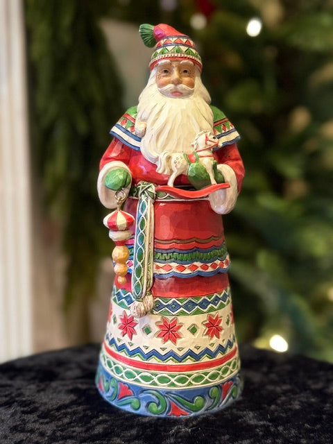 JIM SHORE HWC - SANTA LAPLANDER WITH ROCKING HORSE 6019097