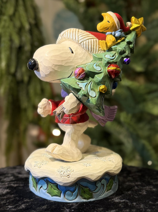 JIM SHORE - PEANUTS - SNOOPY WITH WOODSTOCK AND TREE 6018681