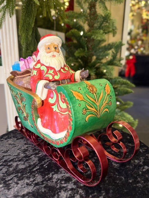 JIM SHORE HWC - SANTA IN MUSICAL SLEIGH SPECIAL EDITION 6019089