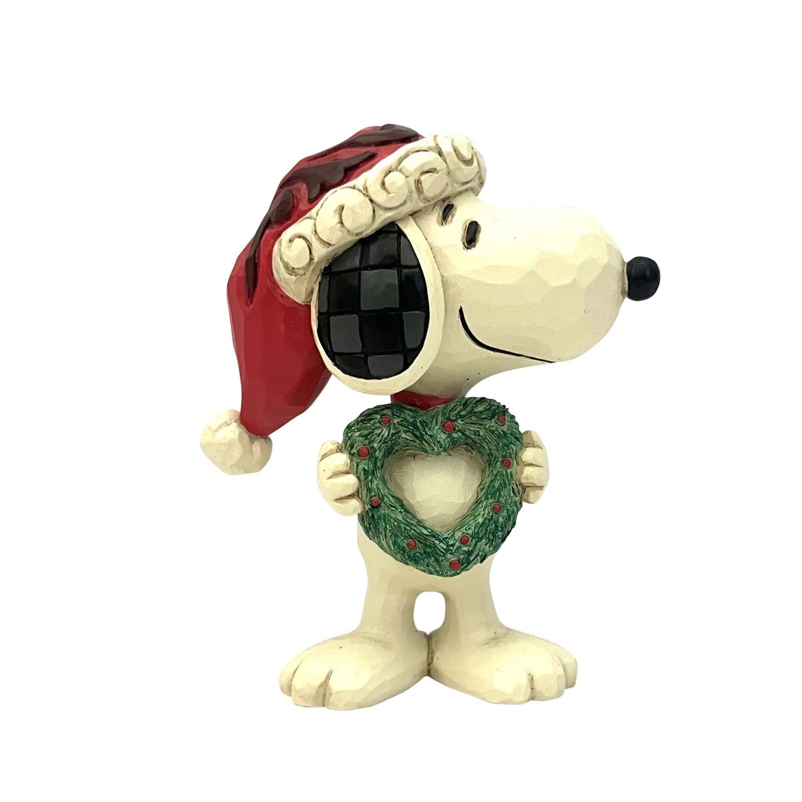 JIM SHORE - PEANUTS - SNOOPY WITH WREATH  MINI 6018690
