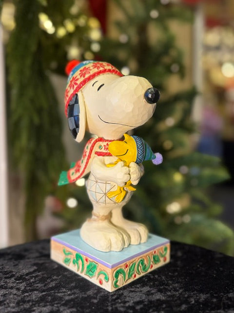 JIM SHORE - PEANUTS - SNOOPY HUGGING WOODSTOCK 6018691