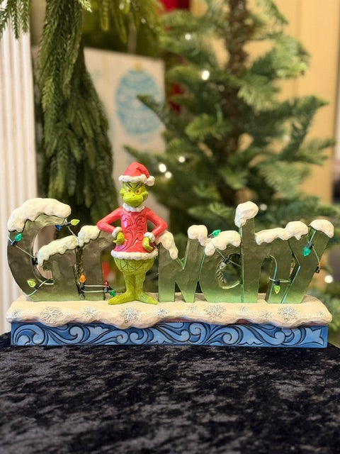 JIM SHORE - GRINCHY WORD SIGN 6018954 