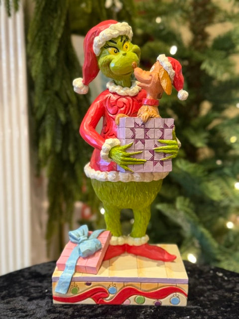 JIM SHORE GRINCH - HOLD GIFT W MAX 6018957