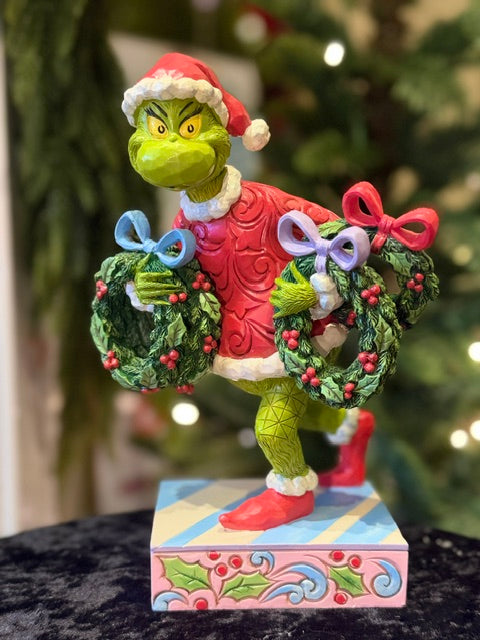 GRINCH BY JIM SHORE - GRINCH STEALING MULTIPLE WREATHS