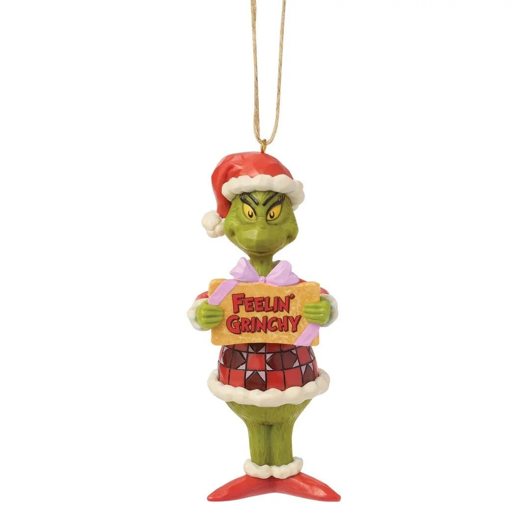 JIM SHORE GRINCH - FEELIN GRINCHY HANGING ORNAMENT 6019287