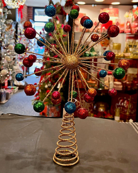 RETRO COLOURFUL BALL TREE TOPPER SHD1044