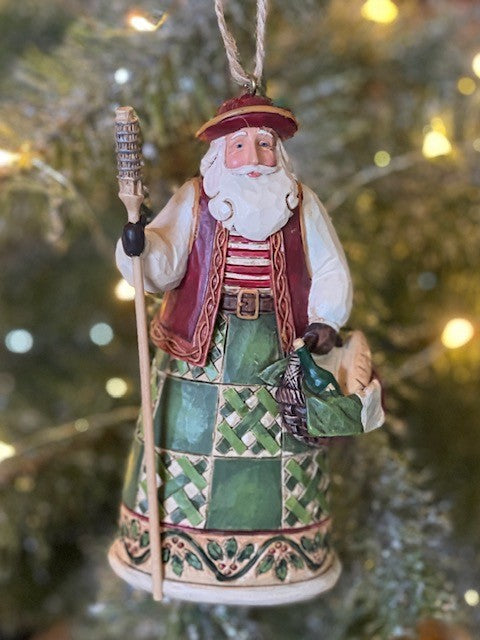 JIM SHORE HWC ITALIAN SANTA HANGING ORNAMENT 4022944