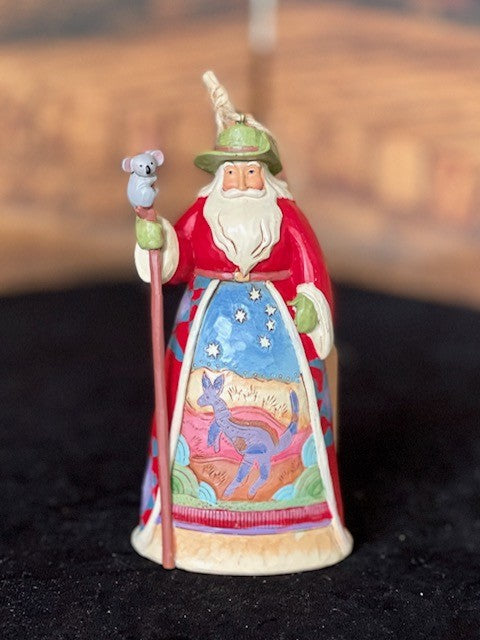 JIM SHORE HEARTWOOD CREEK  AUSTRALIAN SANTA ORNAMENT 4041113 