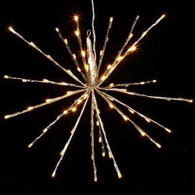 18 INCH LIGHTED LED STARBURST WITH CHAMPAGNE BRANCHES 3837012WH