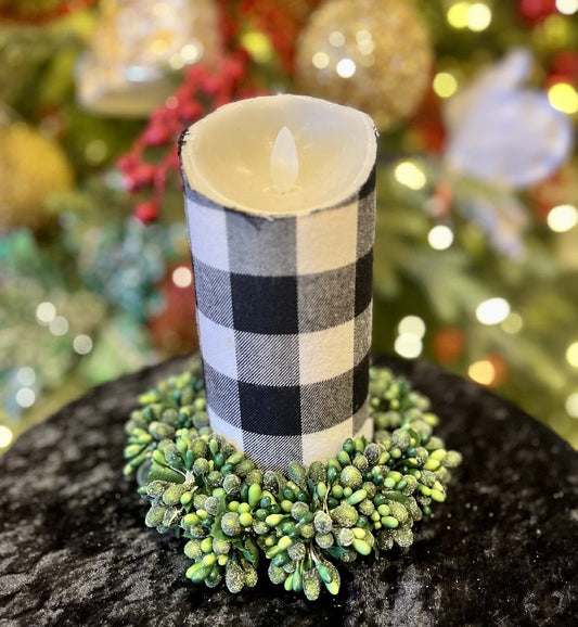 GREEN BERRY CANDLE RING 4010101