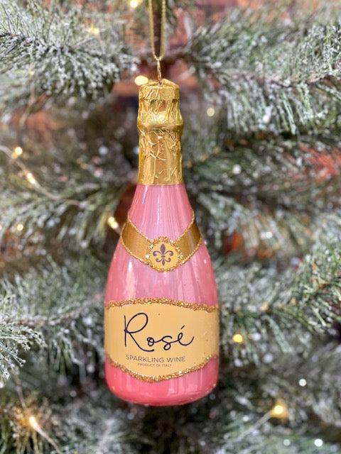 ROSE CHAMPAGNE GLASS HANGING ORNAMENT 4052892