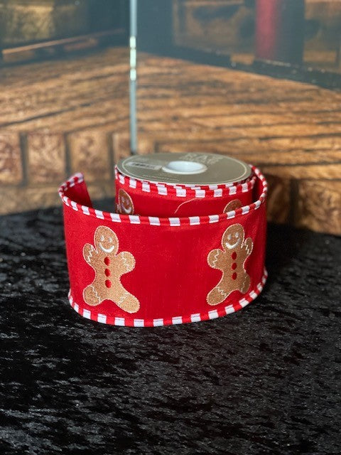 GRANDMA'S HOUSE - GINGERBREAD WIRED RIBBON R4071750