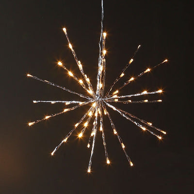 18 INCH LIGHTED LED STARBURST WITH SILVER BRANCHES 3737053WH