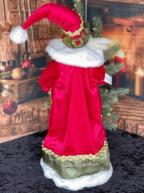 STANDING SANTA WITH GOLD PEARS & BELLS 4102257