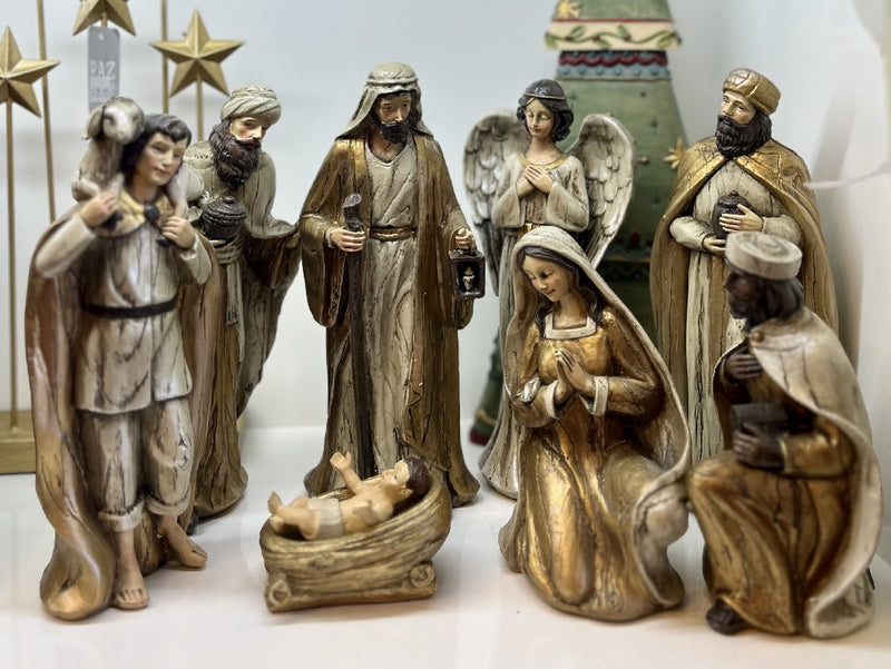 NEUTRAL TONE 8 PIECE NATIVITY SET 4110216