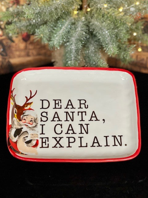 RETRO DEAR SANTA I CAN EXPLAIN PLATE 4111560