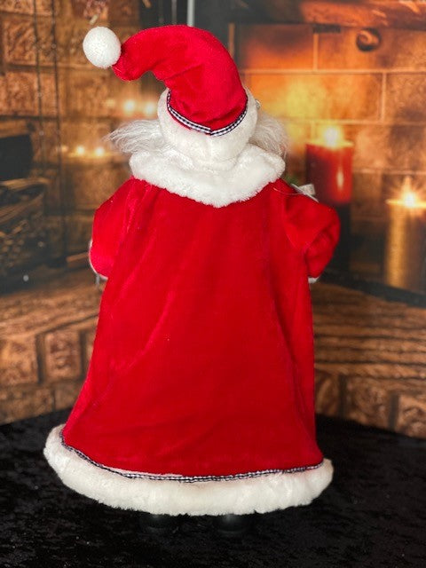 CHRISTMAS VILLAGE SANTA WITH STAFF AND LIGHTED LANTERN 4115501