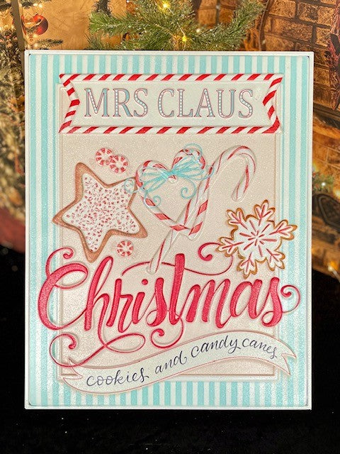 MRS CLAUS' COOKIE EMBOSSED WALL ART 4159128
