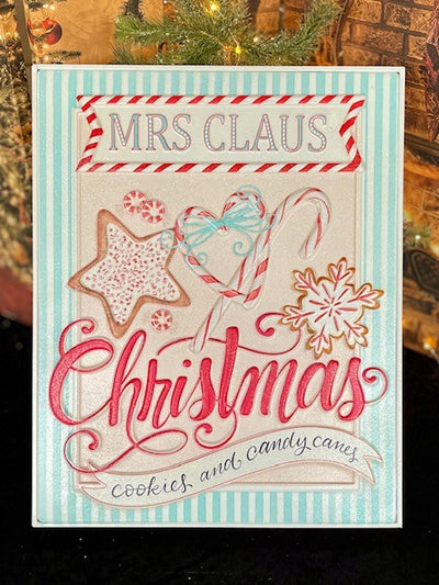 MRS CLAUS' COOKIE EMBOSSED WALL ART 4159128