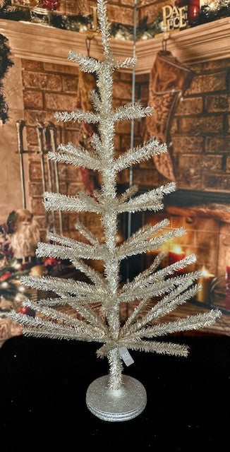 RETRO TINSEL FEATHER TREE ON STAND 3816375