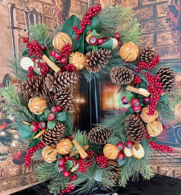 HOLIDAY SPICE WREATH LARGE 60CM