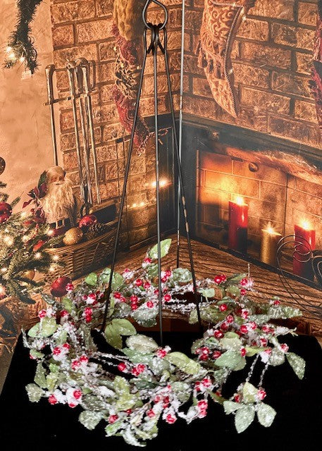 CHRISTMAS TIME - 29.5" BLACK WREATH HANGER X4128871