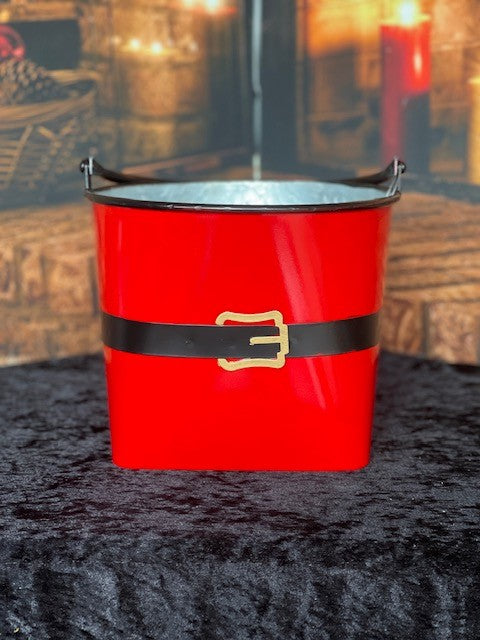SANTA'S BELT TIN BUCKET SMALL 4128890