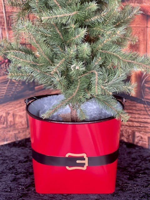 SANTA'S BELT TIN BUCKET SMALL 4128890