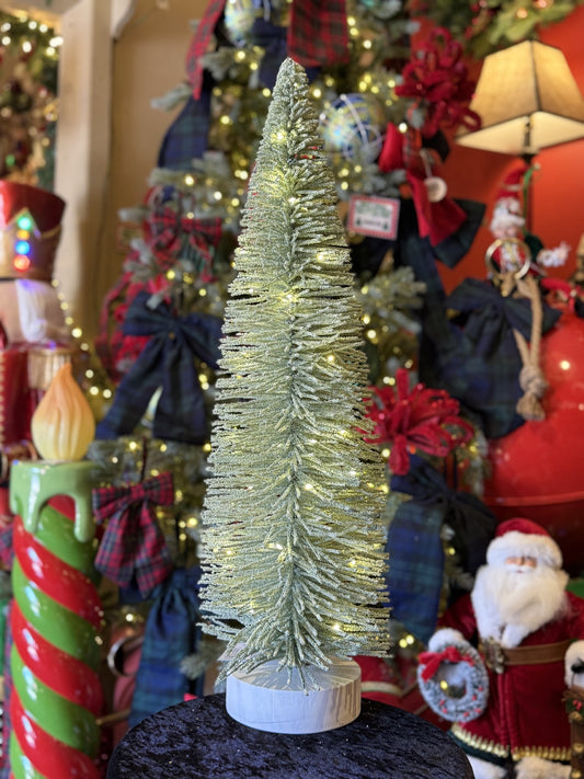 FROSTED GREEN LED BRISTLEBRUSH 26.5 INCH TREE 4615552