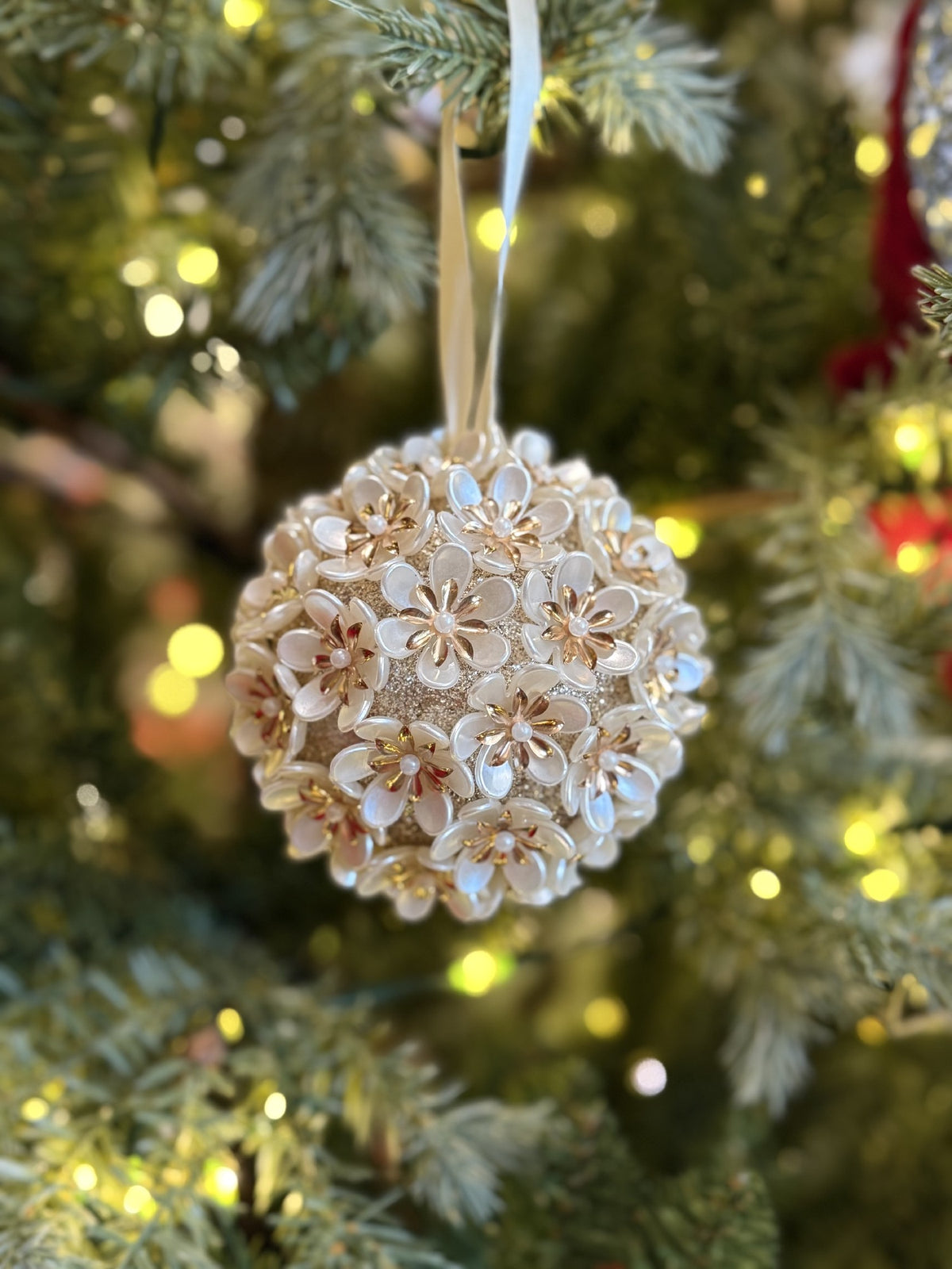 MIN6 BOW 4  HO PEARL FLORAL BALL 4617582