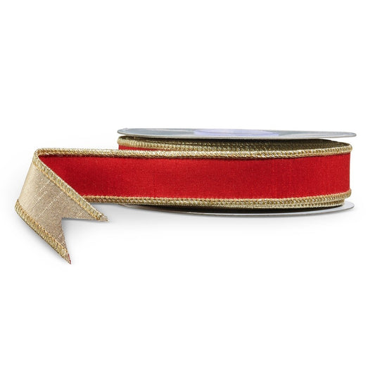 RED WITH GOLD EDGE 1 INCH X 10 YARD RIBBON R4552156 