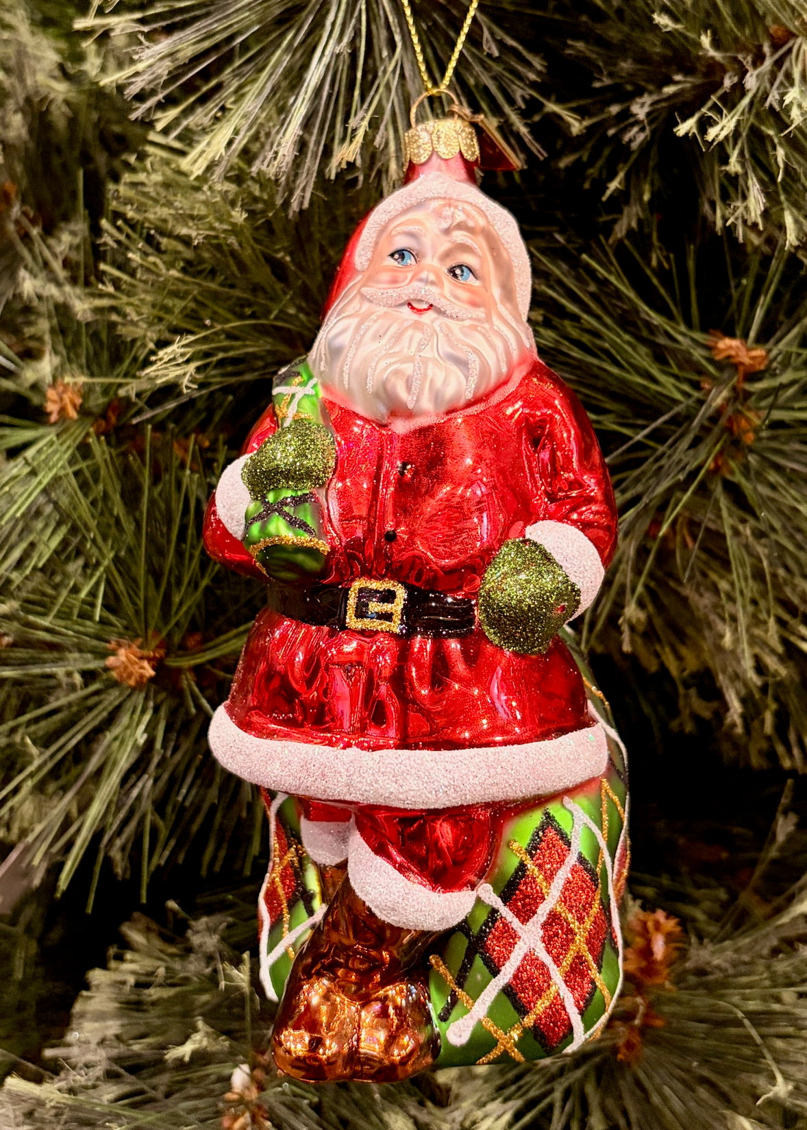 ERIC CORTINA SANTA CLAUS IS COMING TO TOWN GLASS ORNAMENT 4553110