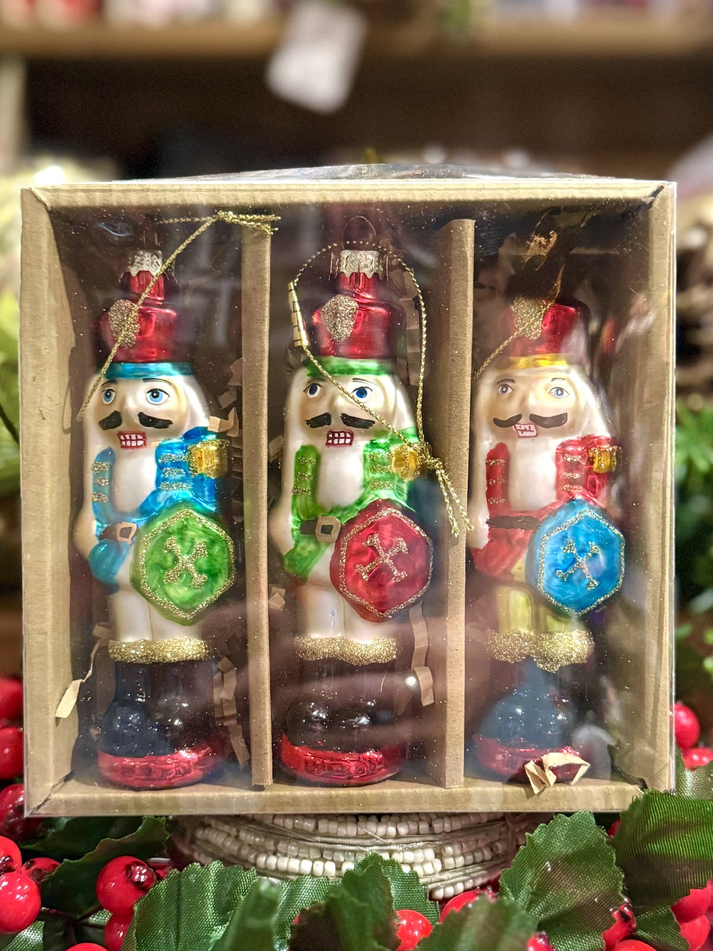 Pack of 3 Glass Nutcracker Ornaments 4523173