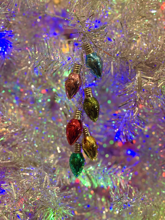 Vintage Light Bulb Cluster Glass Ornament 4520882